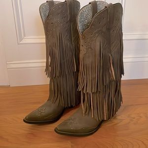 Womens Laredo Fringe Cowboy Boots